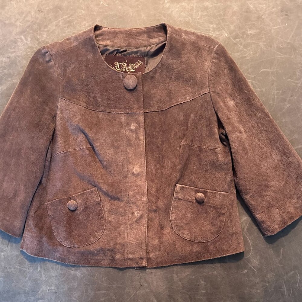 "Live a Little" Espresso  Suede Mod Swing Coat | Boho Chic